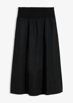 Falda midi de algodón puro