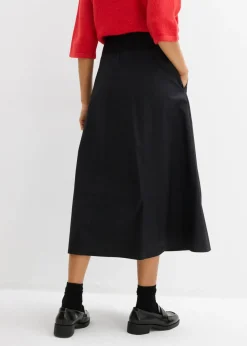 Falda midi de algodón puro