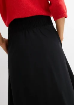 Falda midi de algodón puro