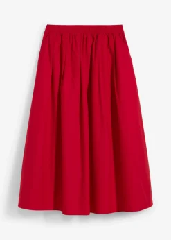 Falda midi de algodón puro