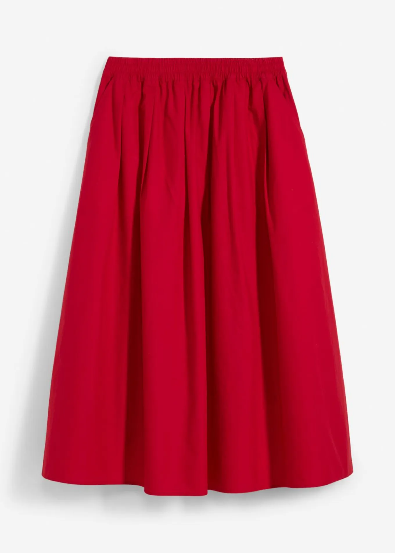Falda midi de algodón puro