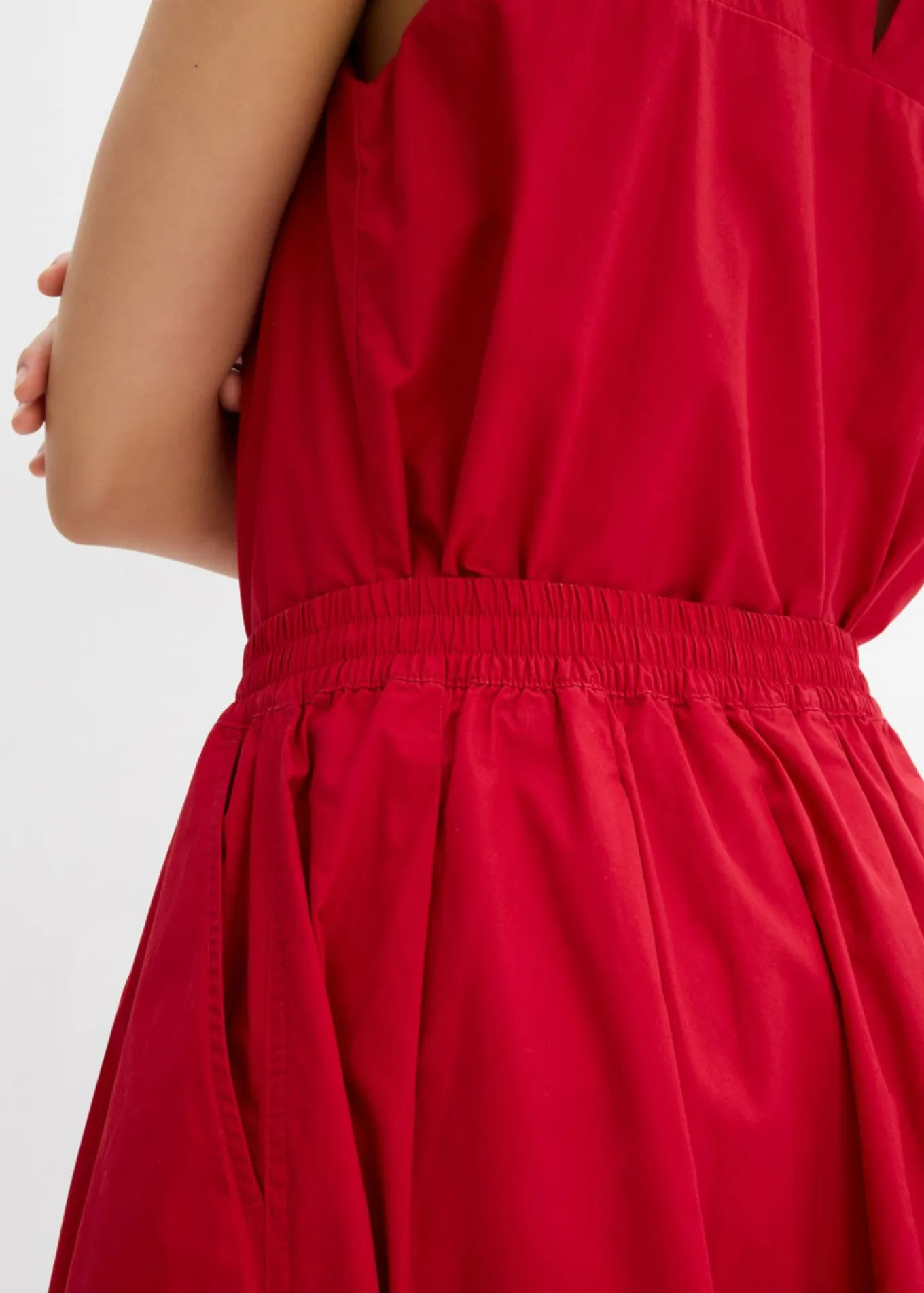 Falda midi de algodón puro