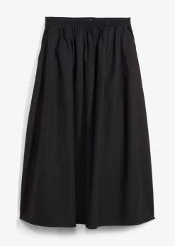 Falda midi de algodón puro