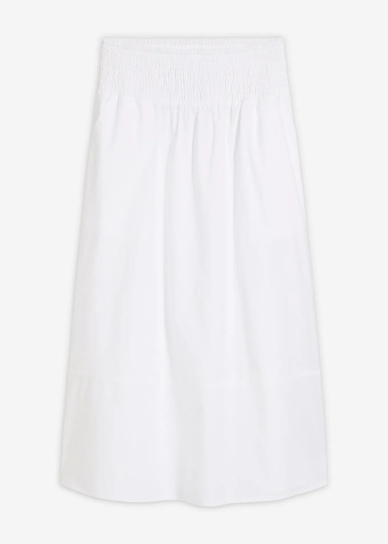 Falda midi de algodón puro