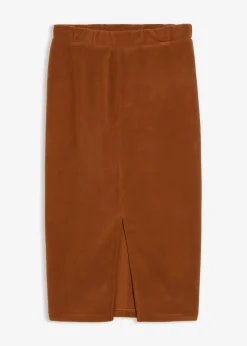 Falda midi de forro polar