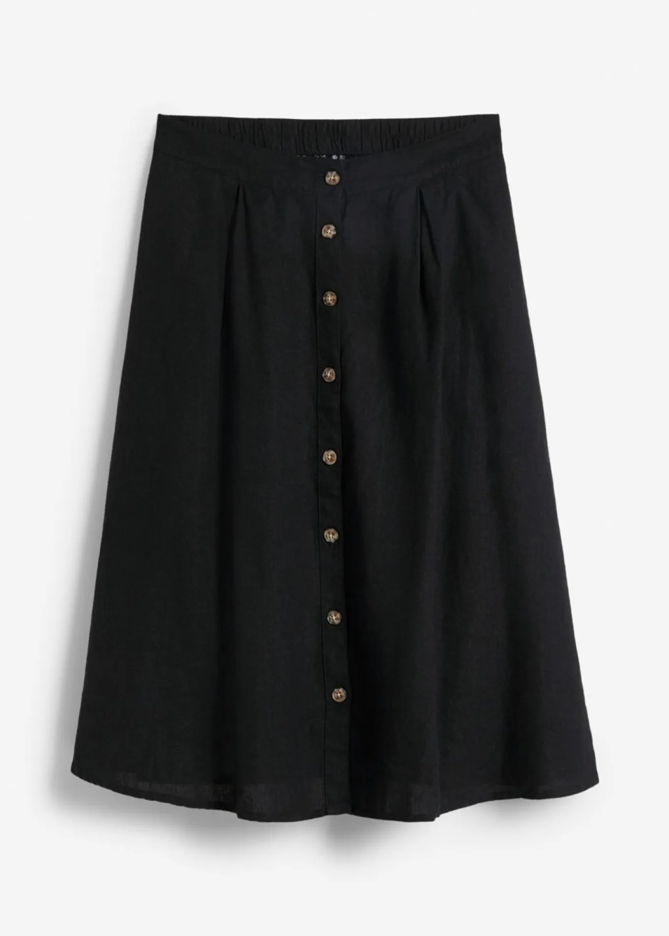 Falda midi de lino