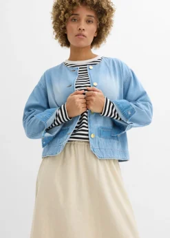 Falda midi de mezcla de lino ligero