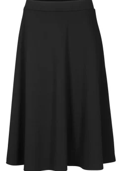 Falda midi de mezcla de viscosa, por la rodilla