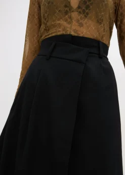 Falda midi de mezcla de viscosa