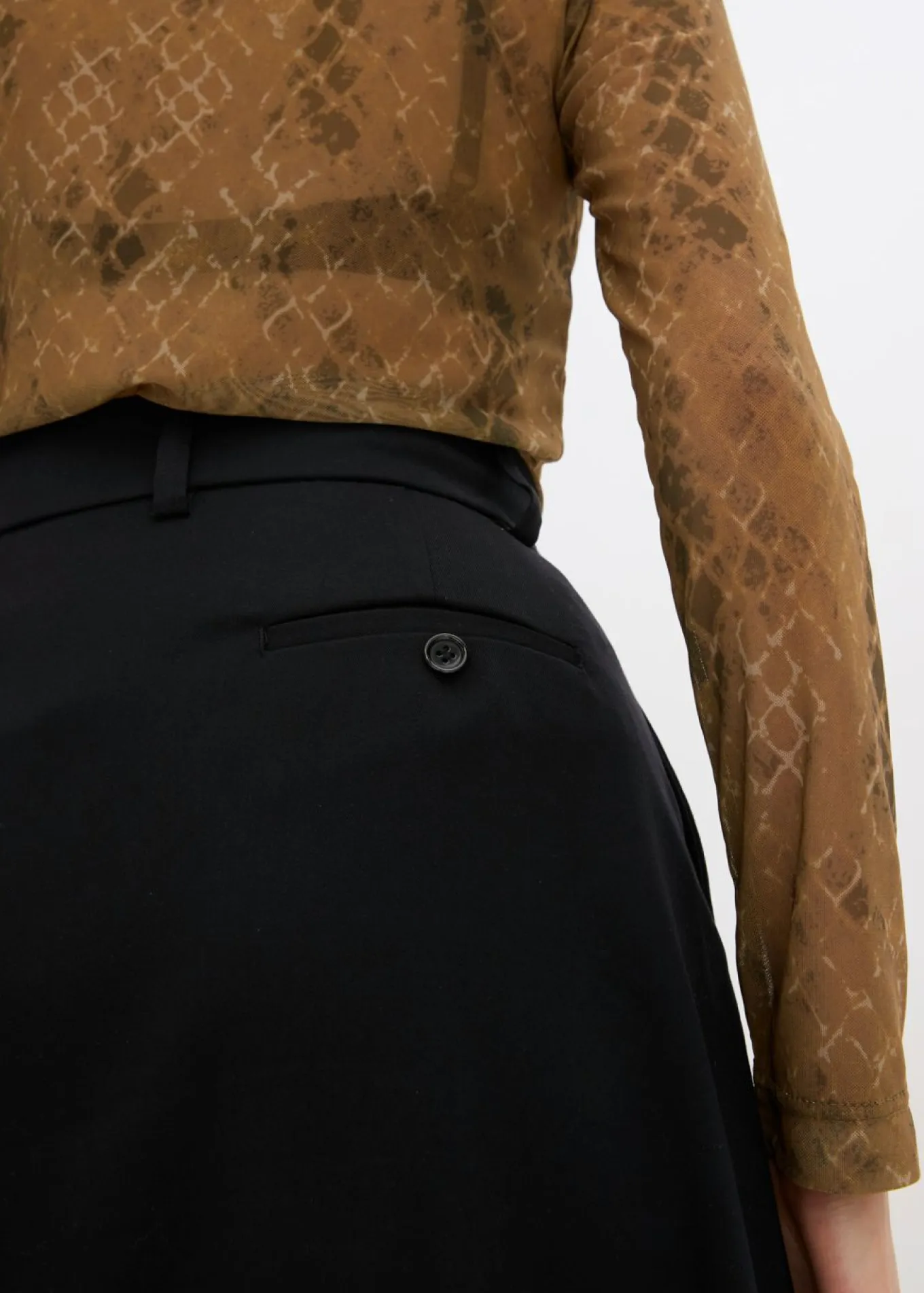 Falda midi de mezcla de viscosa