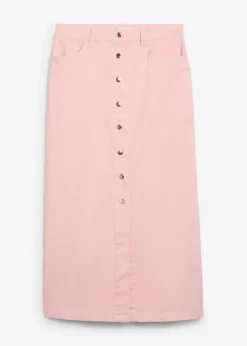 Falda midi de sarga