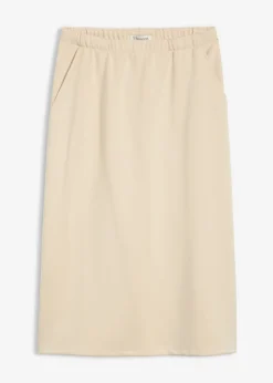 Falda midi de suave neopreno
