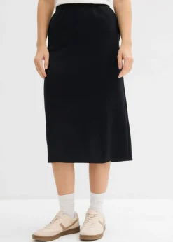 Falda midi de suave neopreno