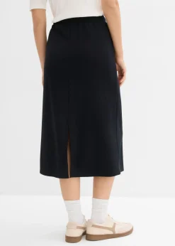 Falda midi de suave neopreno