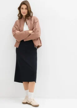 Falda midi de suave neopreno
