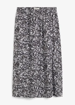 Falda midi de viscosa
