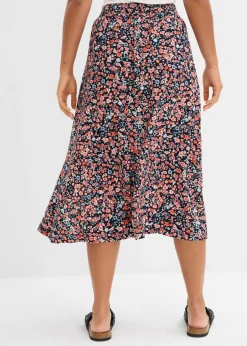 Falda midi de viscosa