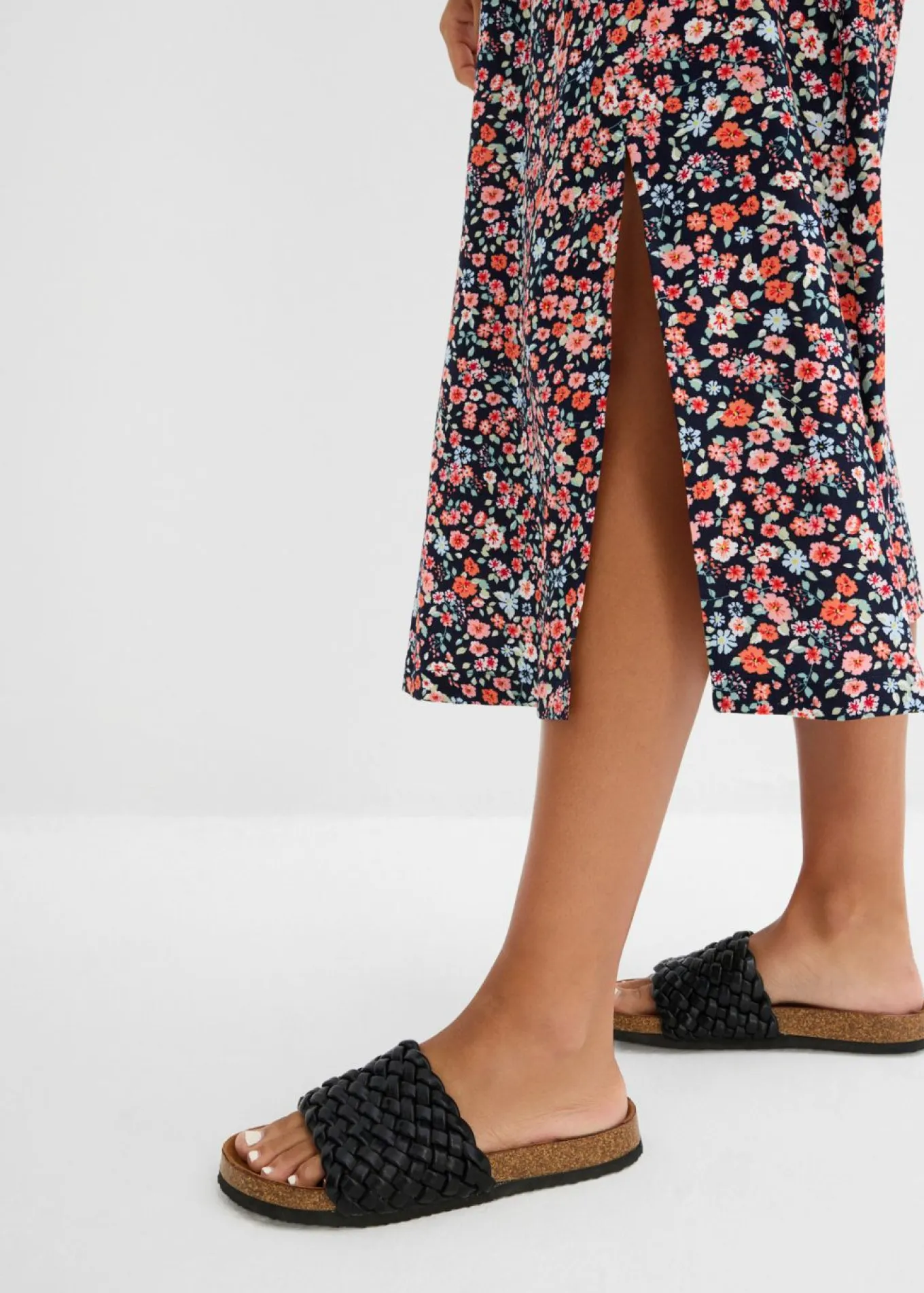 Falda midi de viscosa