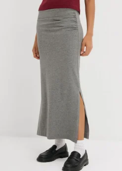 Falda midi de viscosa fluida