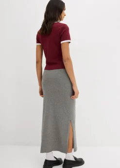 Falda midi de viscosa fluida