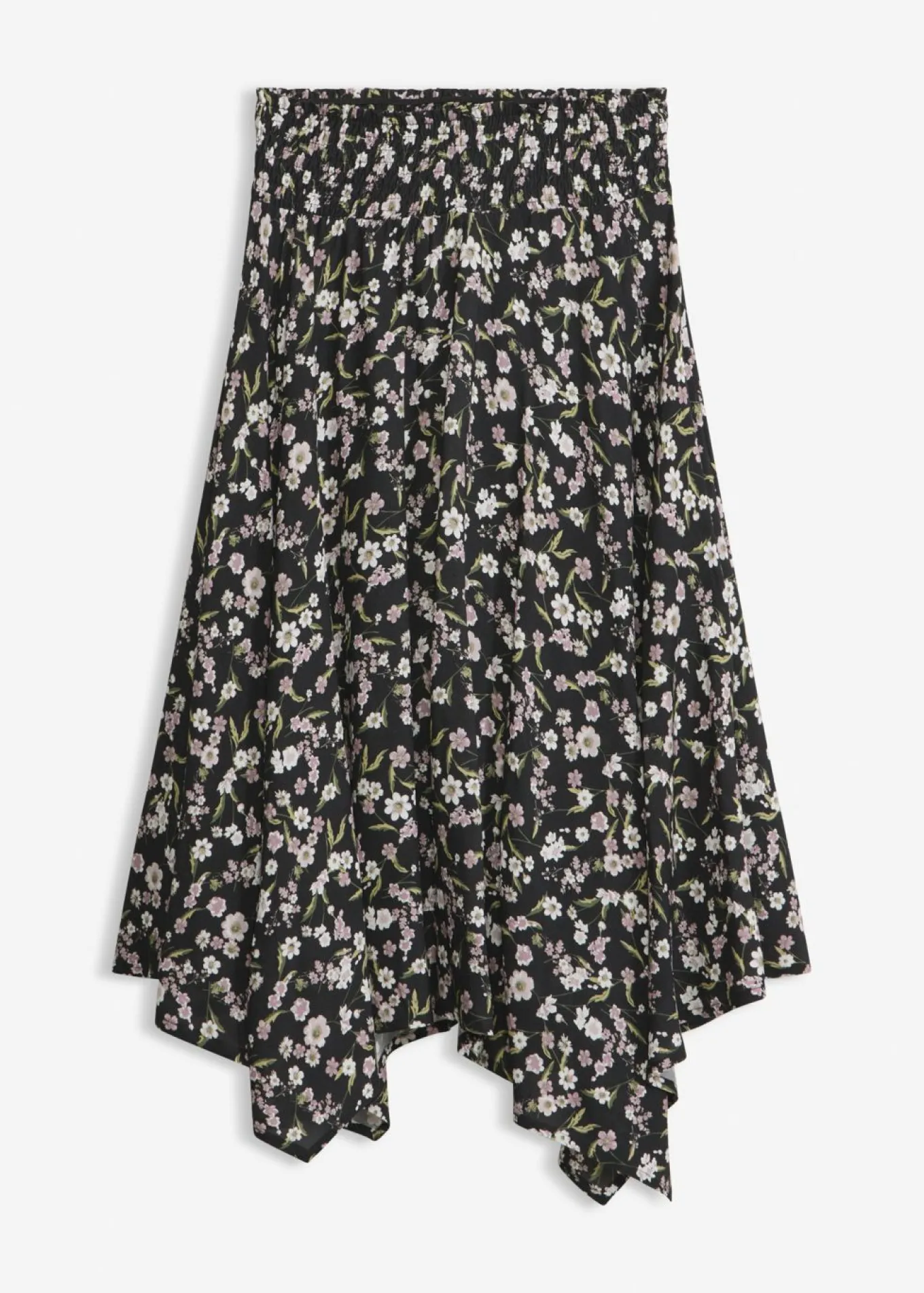 Falda midi de viscosa pura