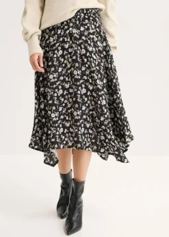 Falda midi de viscosa pura