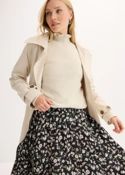 Falda midi de viscosa pura