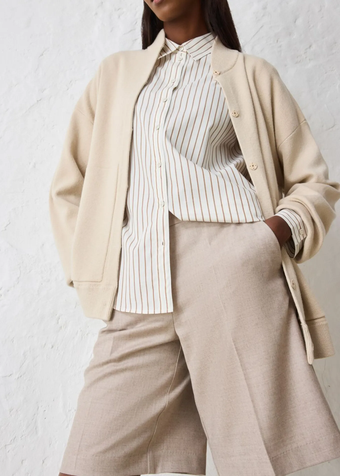 Falda pantalón con contenido de lana