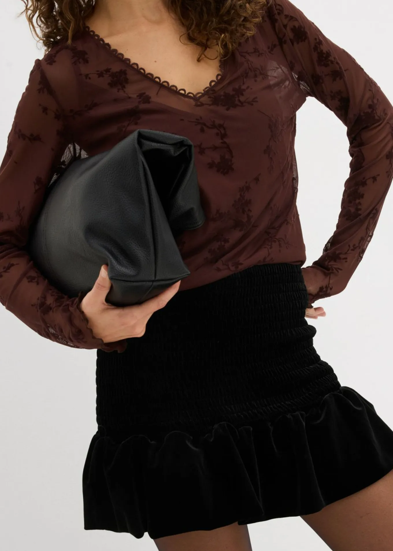 Falda pantalón de terciopelo suave