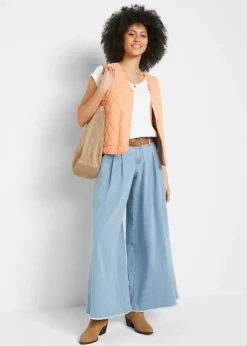 Falda pantalón, vaquera, wide-leg