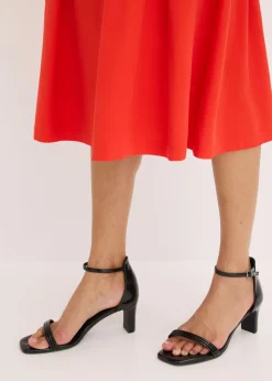 Falda plisada de mezcla de viscosa suave
