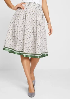 Falda tradicional hasta la rodilla