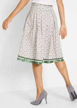 Falda tradicional hasta la rodilla