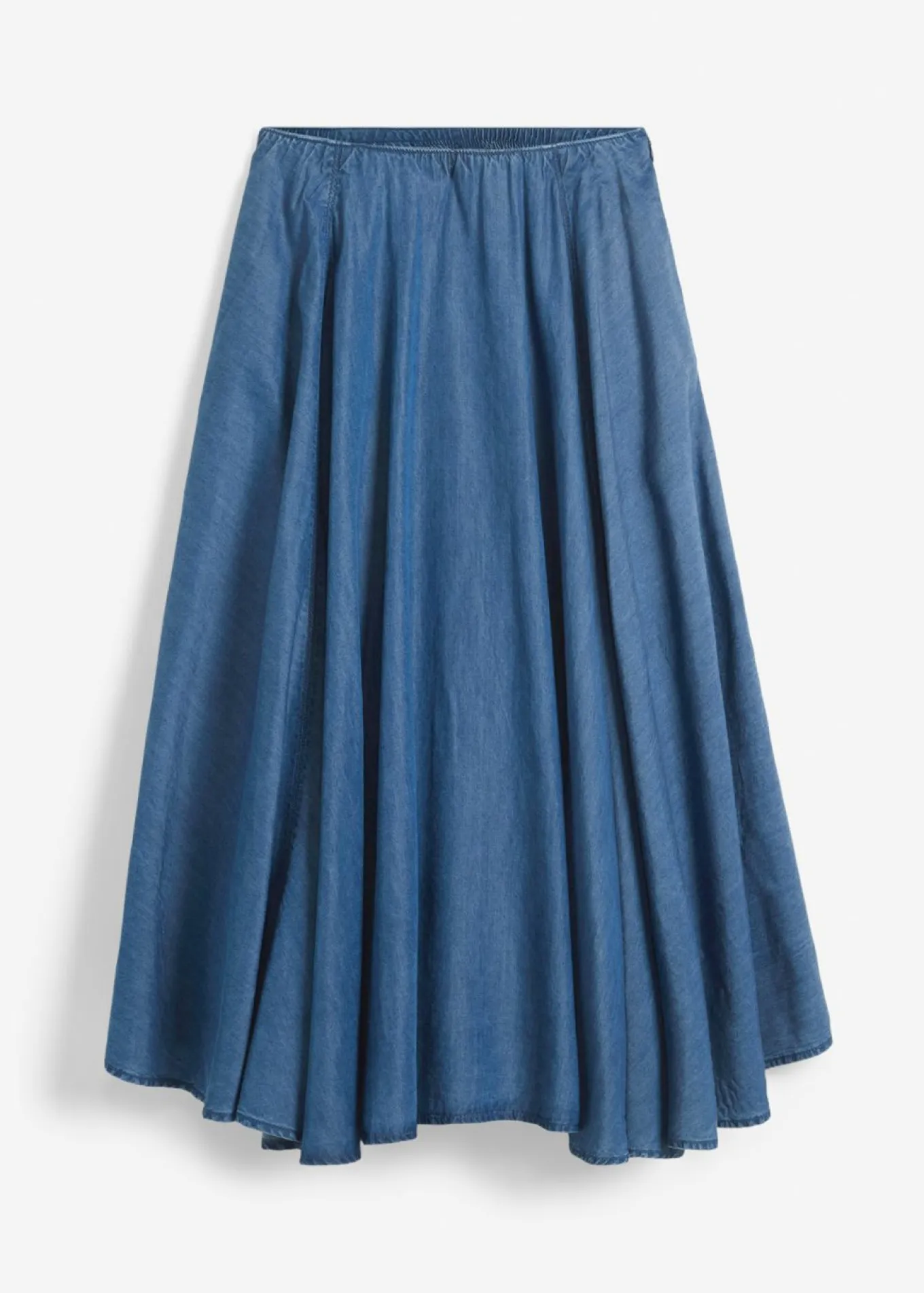 Falda vaquera, high waist, cintura cómoda, de algodón orgánico