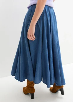 Falda vaquera, high waist, cintura cómoda, de algodón orgánico