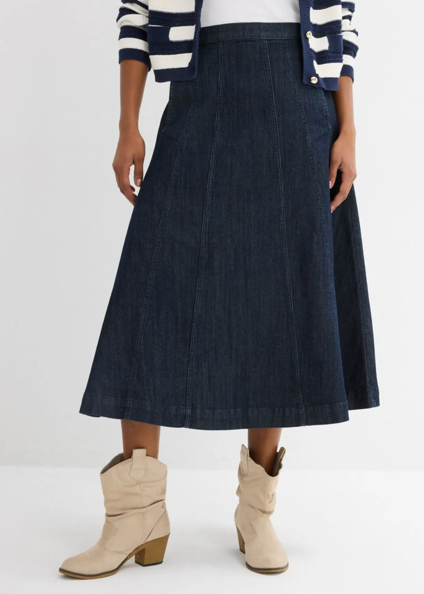 Falda vaquera midi