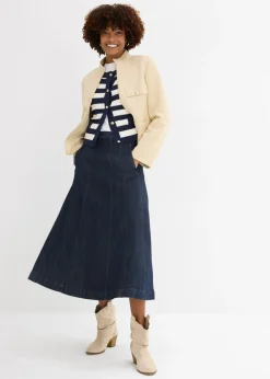 Falda vaquera midi