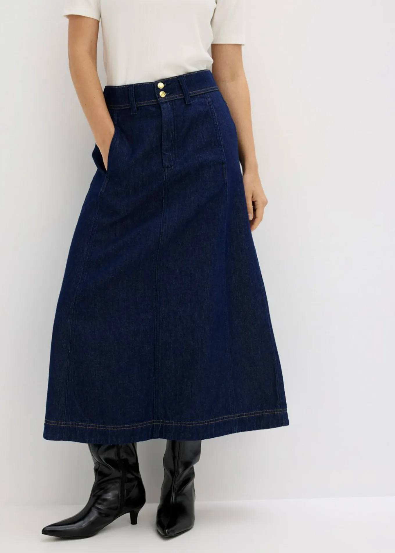 Falda vaquera midi