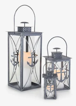 Farol con ancla (2 piezas)