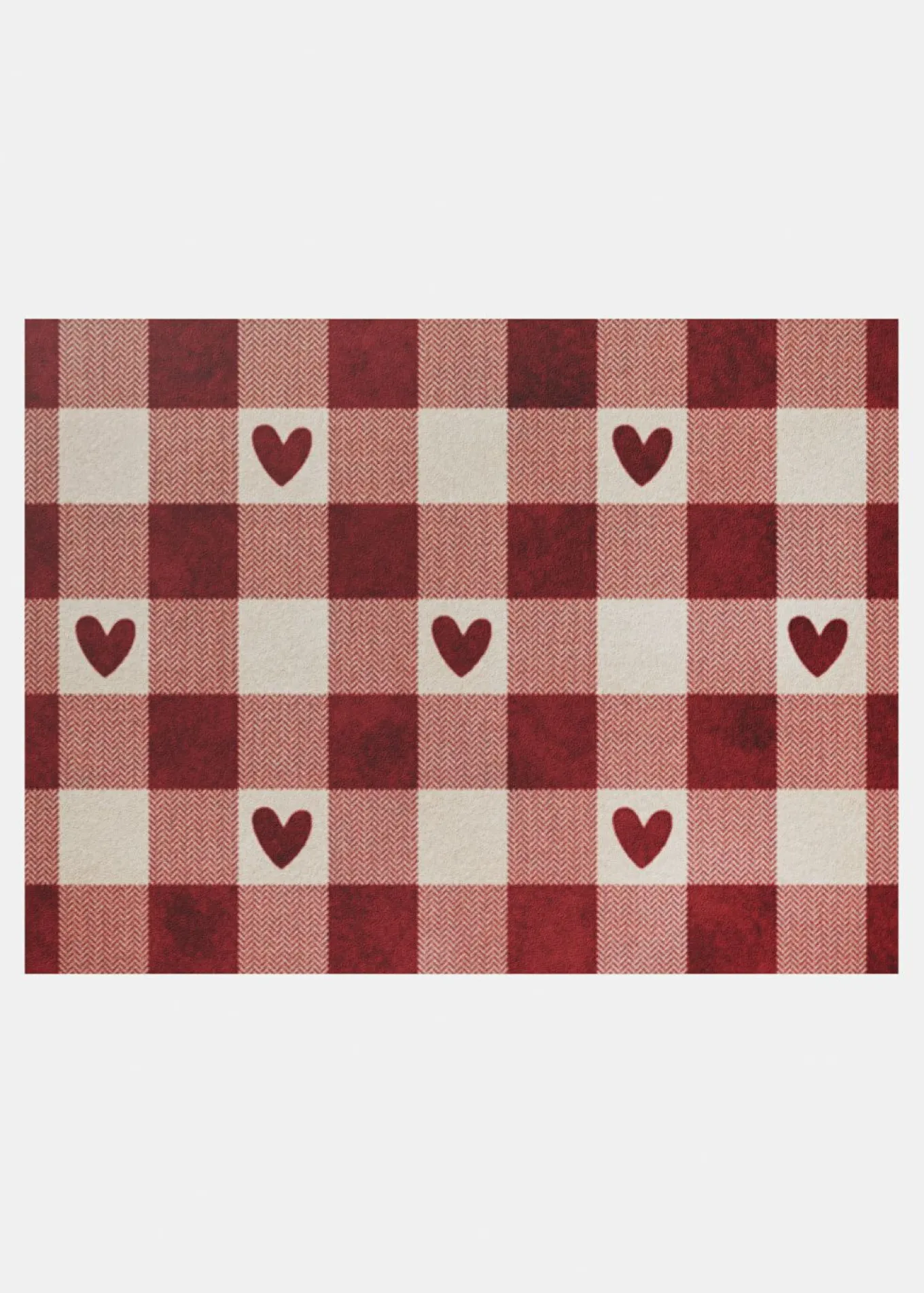Felpudo con corazones