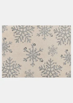 Felpudo con diseño de copos de nieve