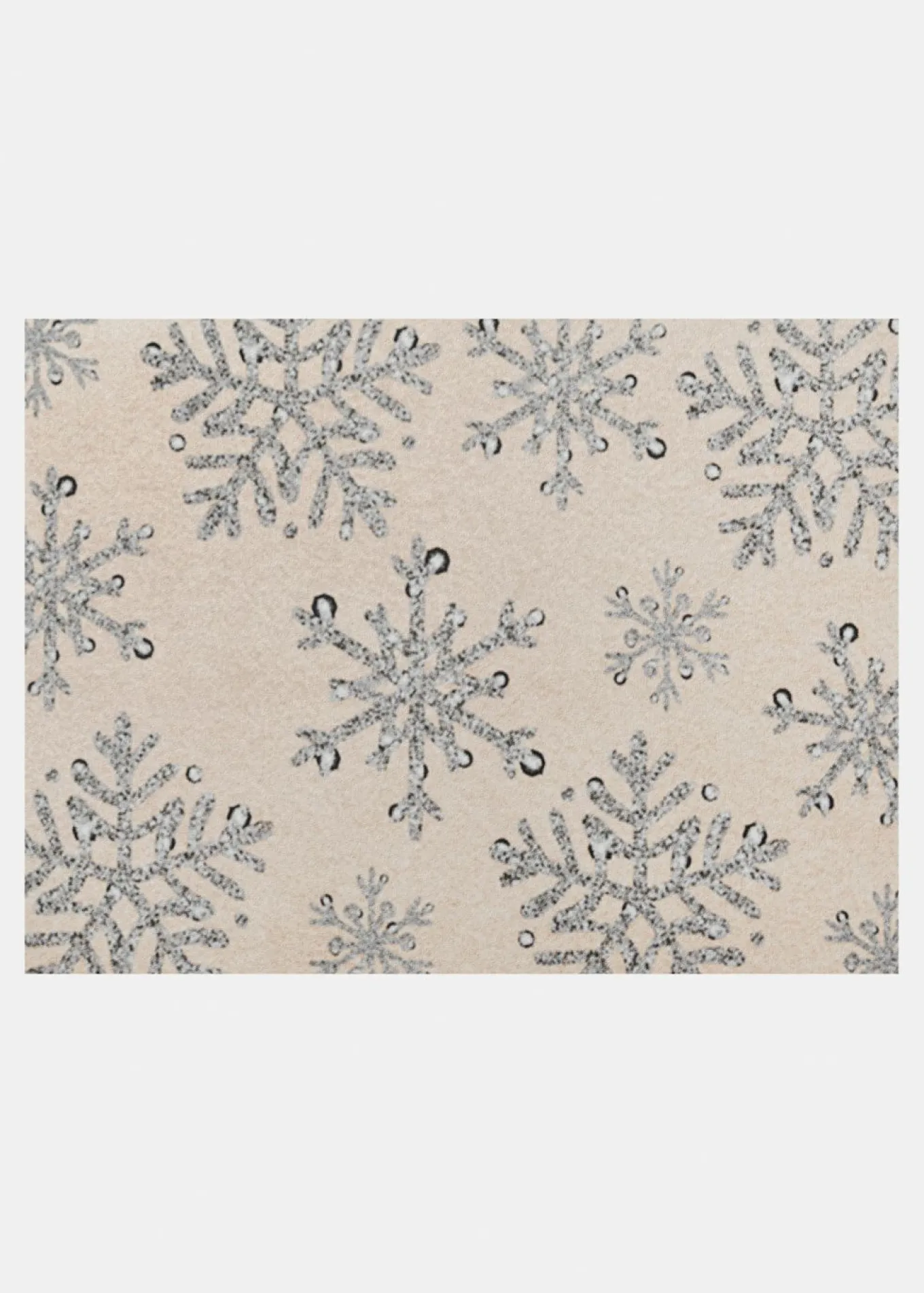 Felpudo con diseño de copos de nieve
