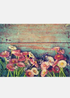 Felpudo con diseño floral