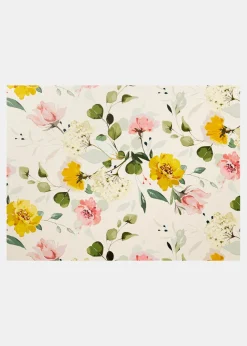 Felpudo lavable con estampado de flores