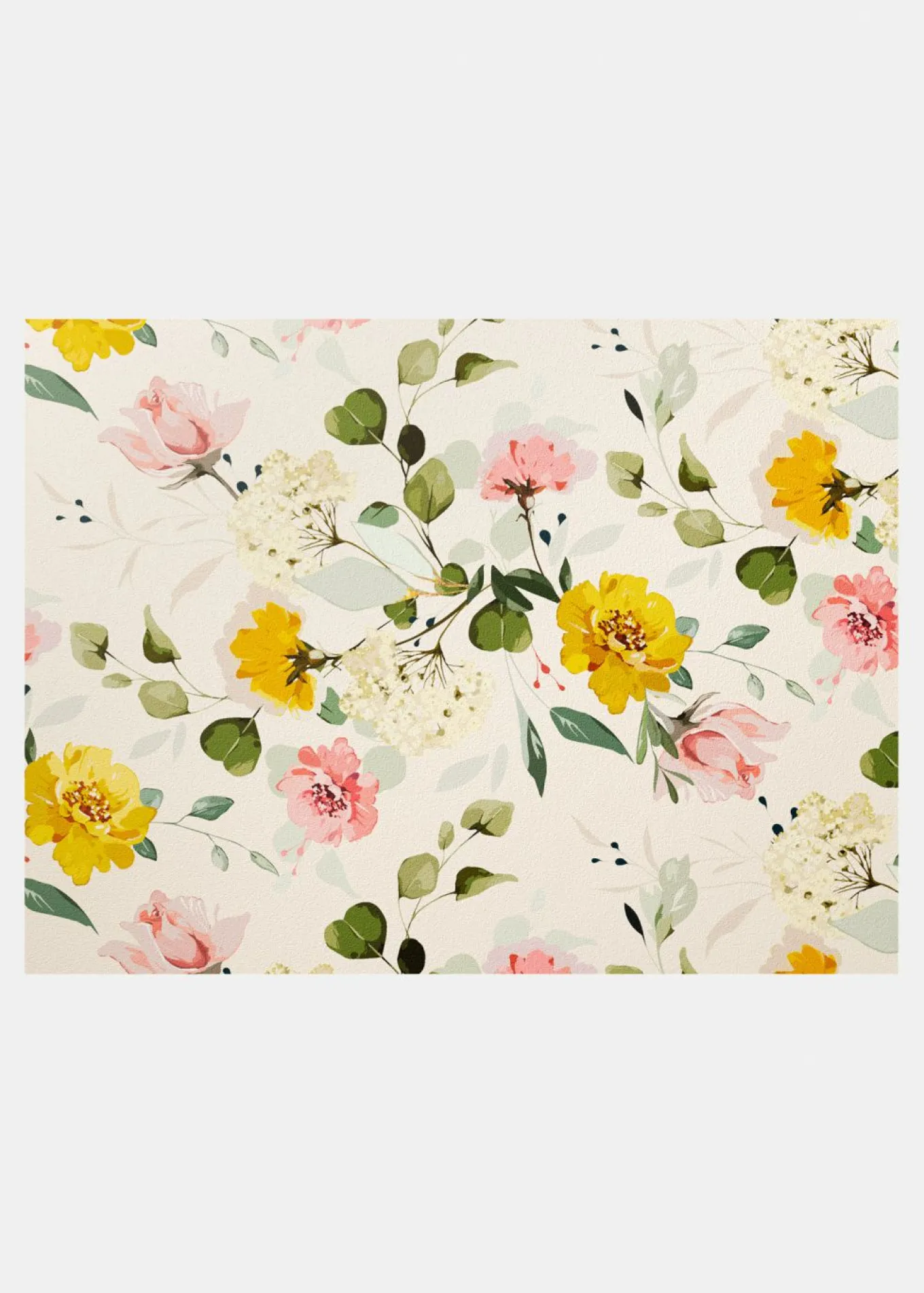 Felpudo lavable con estampado de flores