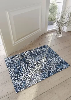 Felpudo lavable con estampado de leopardo