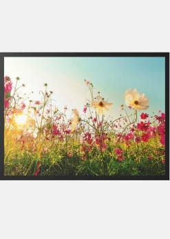 Felpudo lavable con flores