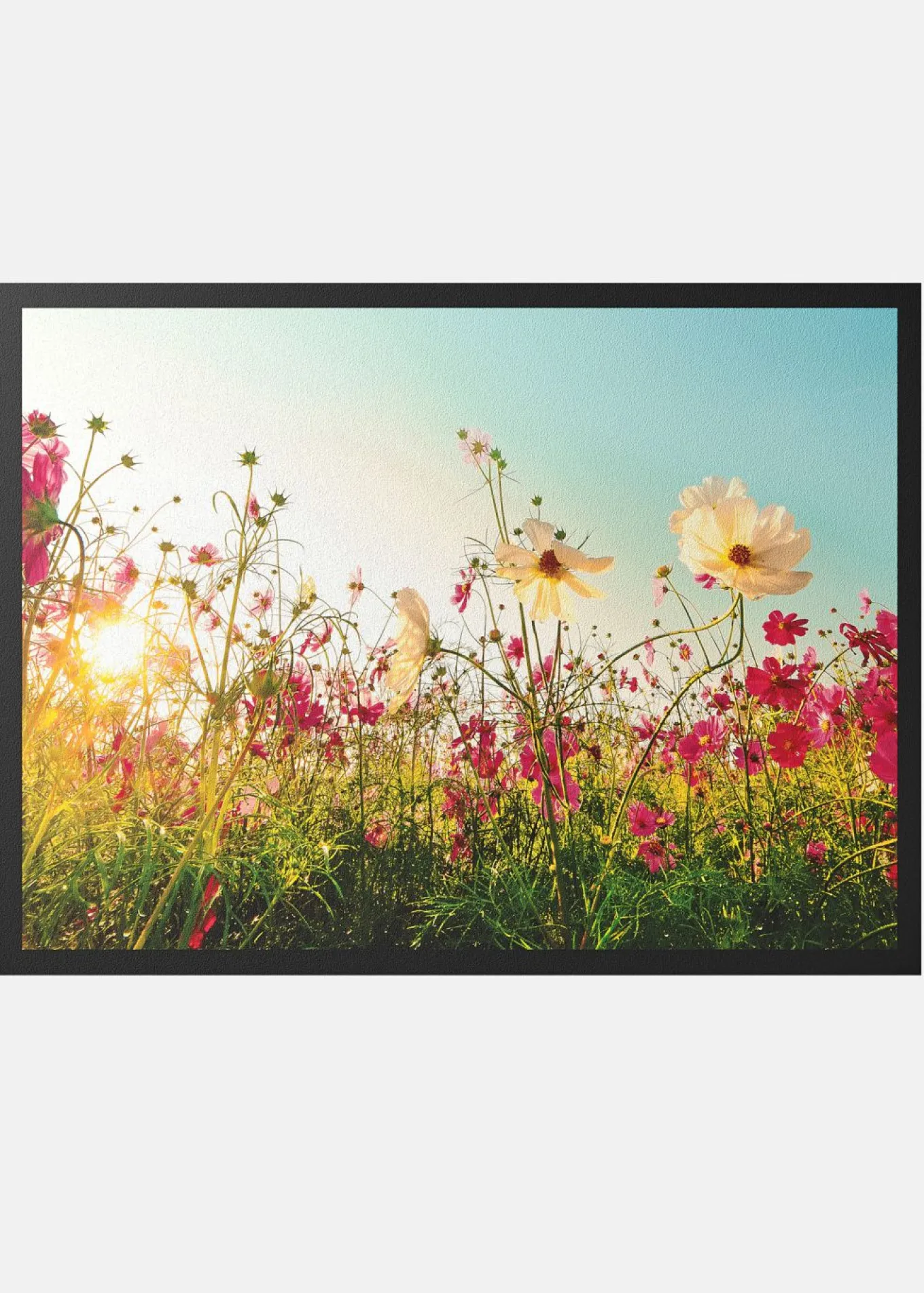 Felpudo lavable con flores
