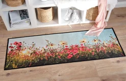 Felpudo lavable con flores