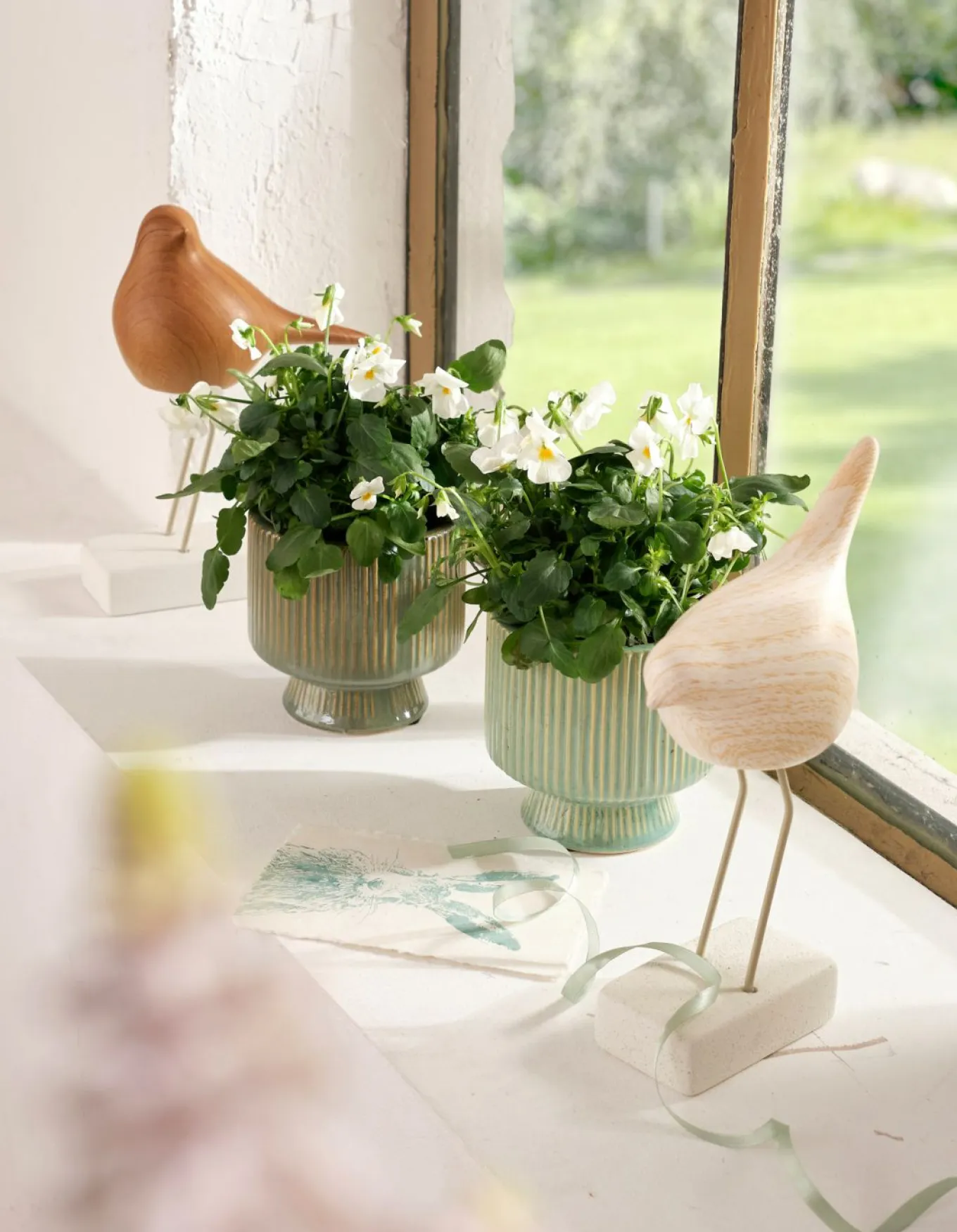 Figuritas decorativas de pájaros (2 unidades)